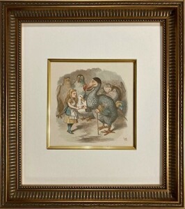 【特価】　≪　　不思議の国のアリス　　≫　 アンティークオリジナル木版画　 　THE CAUCUS-RACE　 　1889年　　SIR JOHN TENNIEL