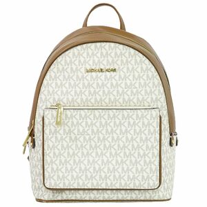 本物 マイケルコース MICHAEL KORS MKシグネチャー リュックサック バックパック PVC アイボリー ブラウン