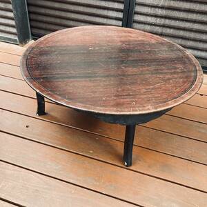 ちゃぶ台 ローテーブル 座卓 折りたたみ式 昭和レトロ レトロ 木製 テーブル アンティーク 丸テーブル