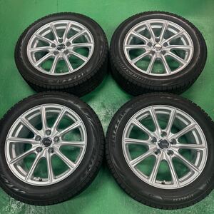 中古スタッドレス エコフォルム 17インチ 7.5j +40 ブリヂストン VRX2 215/55R17 2019年 クラウン マークX