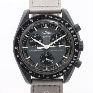 ■ 1円 ～ 正規 現行 美品 定価4.0万円■ オメガ × スウォッチ OMEGA × swatch ミッション トゥ マーキュリー ■ 黒 ムーンスウォッチ