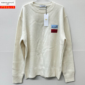 1円～！【73791BS】未使用・アウトレット処分品　MAISON KITSUNE/メゾン キツネ 長袖 ニット JM00576KT1063 エクリュ XXL ユニセックス