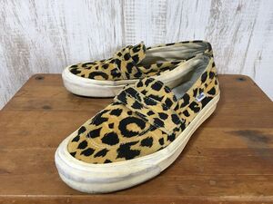 at708☆【レオパード ヒョウ柄 スリッポン】VANS バンズ マルチカラー スニーカー 25.5