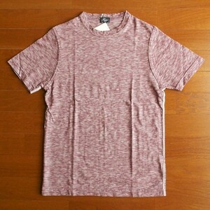 新品未使用・Harriss ・クルーネックTシャツ・WINE RED・BURGUNDY・Mサイズ・日本製