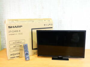 SHARP シャープ AQUOS 液晶カラーテレビ 2T-C24DE 24v型 24インチ 2021年製 ※動作OK スタンドのネジ欠品＠140(8)