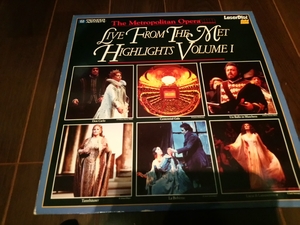 レーザーディスク THE Metropolitan Opera LIVE FROM THE MET HIGHLIGHTS VOLUME I Don Carlo Centennial Gala Un Ballo in Maschera