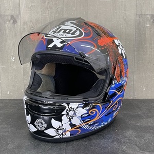 フルフェイス ヘルメット 【中古】状態良好 ARAI アライ VECTOR ベクター ジャングル オレンジ系 サイズ L？ XL？/510457