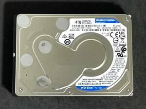 【送料無料】★ 4TB ★ WD40NPZZ【使用時間：46ｈ】　2021年製　稼働極少　Western Digital Blue　2.5インチ内蔵HDD/15mm/SATA600/5400