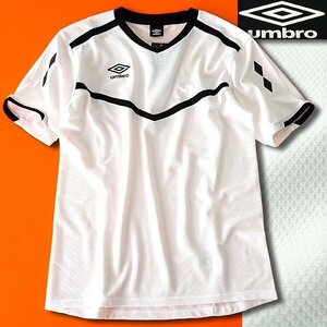 新品 アンブロ 吸水速乾 ドライ 半袖 プラクティス シャツ L 白 【I59219】 umbro Jリーグクラブ 着用モデル Tシャツ スポーツ