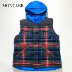 【希少】MONCLER ダウンベスト LIBERATION チェック ブルー 3