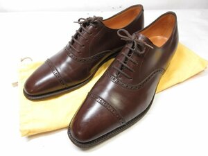 HH 超美品【ジョンロブ JOHN LOBB】 AVON エイボン クォーターブローグ 内羽根 シューズ 靴 (メンズ) 8E8000 ブラウン系 ■18HT2393■