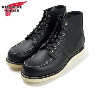 【新品・箱付】定価4.58万レッドウィング RED WING《上質クロムレザー》8179 6inch クラシックモックトゥ 黒6.5E アイリッシュセッター