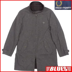 FRED PERRY フレッドペリー ステンカラーコート XL リバーシブル 茶 グレー メンズ ウール コートサイズXL一覧←SEULB屋着古← TY3486