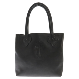 CHROME HEARTS クロムハーツ FS TOTE FSトート クロスパッチ付きレザートートバッグ ブラック