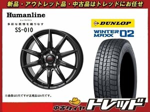 師岡 新品 冬セット SS-010 16x6.0J 42 4H100 BK ダンロップ WM02 195/65R16インチ 等