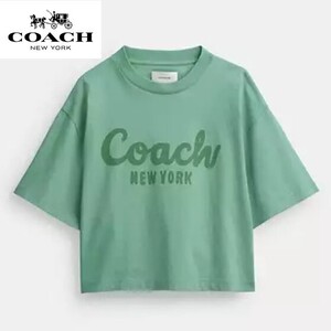 ◆新作入荷！！◆新品/正規品◆【COACH★CP778-TV4-S】コーチ 百貨店商品♪ レディースウェア半袖Tシャツ クロップド丈 即決☆ 