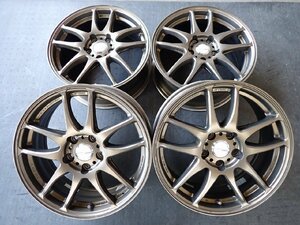 RK4365【送料無料17インチ】4本 WORK ワーク EMOTION エモーション CR Kiwami 中古アルミホイール ▼17×7J 114.3/5H ET47▼