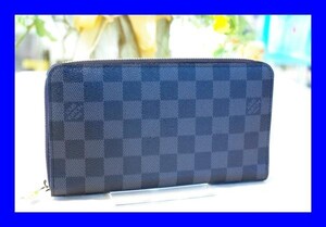 ○美品 ルイ・ヴィトン LOUIS VUITTON N63077 ダミエ グラフィット ジッピーオーガナイザー 長財布 W0138