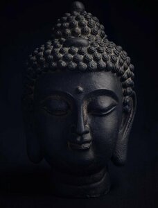 極細工 仏教古美術 仏像 ガンダーラ石仏 Gandhara ガンダーラ美術 仏像 仏首 仏頭 装飾 置物 装飾 収蔵 コレクションsux097