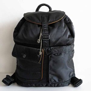 【美品】PORTER 【タンカー リュック】ポーター ブラック バックパック デイパック TANKER BAG ナイロン 25010665