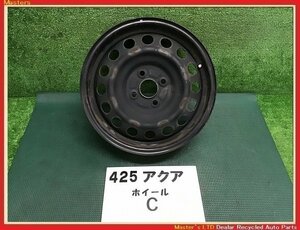 【送料無料】NHP10 アクア S 前期 純正 スチールホイール 15×5J 4穴-100 1本のみC 42611-52770 鉄ホイル