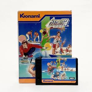 MSX ハイパースポーツ３ 外箱＋カセット 説明書欠品 痛みあり 動作確認済み コナミ MSX Hyper Sports 3 No Manual Tested Konami RC733