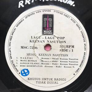 LP Indonesia「 Keena Nasution 」インドネシア Tropical City Jazzy Funk Synth Pop 80