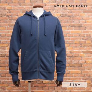 1円/秋冬/AMERICAN EAGLE/XSサイズ/裏起毛パーカー 0196-2086 伸縮 あたたか◎ 刺繍 ベーシック 定番 新品/紺/ネイビー/jb150/