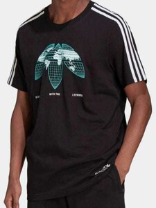 adidas アディダス UNITED TEE Tシャツ ブラック 黒 3ストライプ Sサイズ 新品未使用 送料込み HF4906