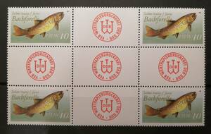 東ドイツ 魚(1種(4枚)ブロック) MNH