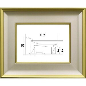 和額縁 木製フレーム 4881 サイズ P10号 金泥