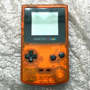 〈状態良好・動作確認済み〉GBC ゲームボーイカラー 本体 ダイエーホークス クリアオレンジ クリアブラック CGB-001 GAMEBOY COLOR Orange