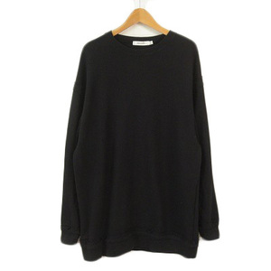 マウジー MOUSSY GATHER SLEEVE SWEAT MINI DRESS F 黒 ブラック レディース