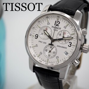 14 TISSOT ティソ 新品ベルト クロノグラフ メンズ腕時計 ブラック