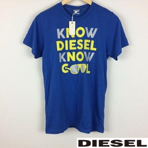 新品 DIESEL ディーゼル 半袖Tシャツ ブルー サイズ16 タグ付未使用品 送料無料