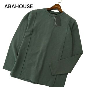 未使用★ ABAHOUSE アバハウス 通年 【NOIR】バックジップ プルオーバー 長袖 カットソー ロンTシャツ Sz.46　メンズ　A4T03579_4#F