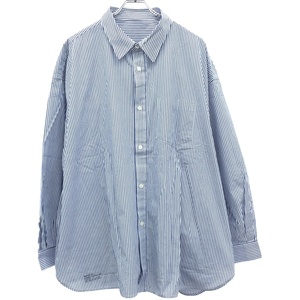 FreshService フレッシュサービス CORPORATE UNIFORM L/S SHIRT ユニフォームストライプシャツ R000000003704 blue stripe L IT1VWY814EDQ