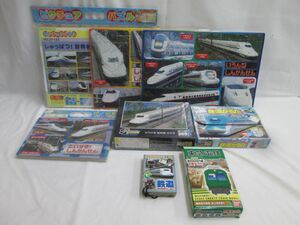 35 送100サ 0520$G01 鉄道関連ＴＯＹ　かるた、パズル、プラモデルなど　セット 中古品