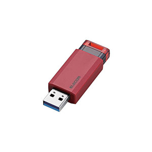 【5個セット】エレコム USBメモリー/USB3.1(Gen1)対応/ノック式/オートリターン機能付/64GB/レッド MF-PKU3064GRDX5 /l