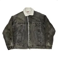 90s Levis 70609-4858 ブラックデニムジャケット　ボア　L表記