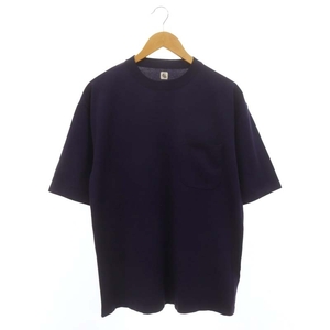 キャプテン サンシャイン KAPTAIN SUNSHINE 22SS Crewneck Knit Pocket Tee Tシャツ カットソー 半袖 コットン 36 紫 パープル