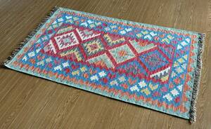 【155ｘ 100】イラン直輸入★シーラーズ産キリム・KILIM■2942-24-H