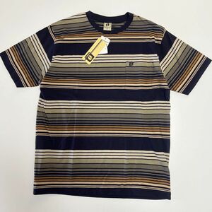 ●送料390円可能商品 ハンテン HANGTEN 新品 メンズ カジュアル ボーダーライン 半袖 Tシャツ XLサイズ [SM404-BL5-LL]一 三 参★QWER★