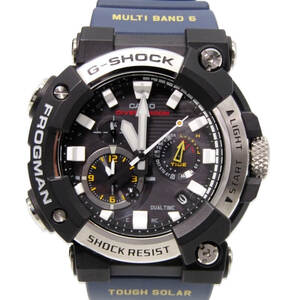 美品 CASIO G-SHOCK Gショック GWF-A1000-1A2JF FROGMAN 電波ソーラー フロッグマン アナログ Bluetooth ブラック ネイビー 28008815