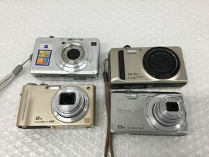 D343-60【コンパクトデジタルカメラ4点まとめ】パナソニック DMC-ZX3/カシオ CASIO EX-ZR300 EXILIM/Sony ソニー DSC-W100/t