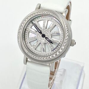 腕時計 Garageun Davena フェリースジョア クォーツ quartz シェル スワロフスキー 回転文字盤 シルバー silver 31531 ダベナ Watch Y2202