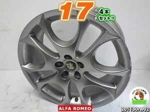 [中古ホイール4本セット]アルファロメオ純正[17x7J+40.5/98/5H]147,156,164,90,GT