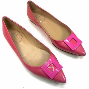 Roger Vivier ロジェヴィヴィエ　フラットシューズ　ピンク　35 1/2 22.5cm レディース　即決