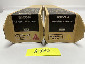 A-840【新品】リコー　RICOH　MP Pトナー　C2503　M/Y　マゼンタ/イエロー　2色2本セット　純正