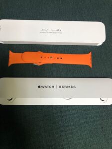 ☆新品・未使用 純正品 Apple Watch 10 ・46ミリ・HERMES スポーツバンド オレンジ エルメス アップルウォッチ ☆